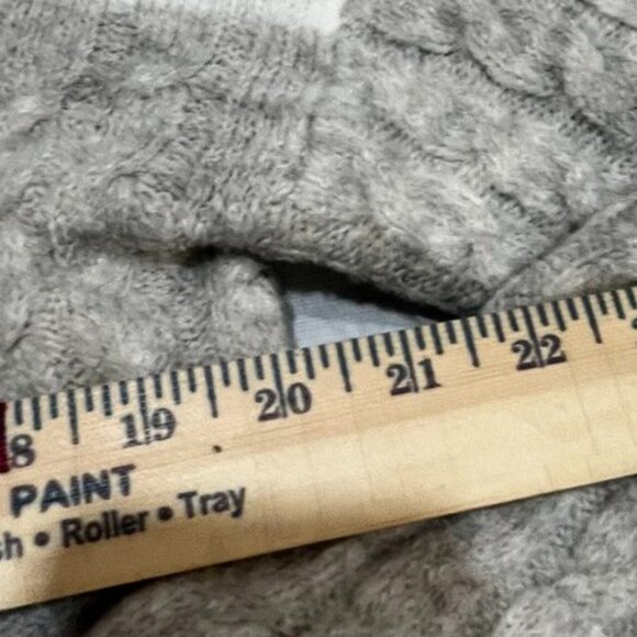 Twine & String Colorblock Cable Knit Cozy Pullover Sweater Cream Gray Pink XL - Picture 11 of 11